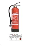 6Liter Gel-Feuerlöscher Gellöscher Sonderlöscher für Lithium-Ionen-Akkus DIN EN 3, GS + Wandhalter + Standfuß, 8 A = 2 LE Feuerlöscher mit Instandhaltungsnachweis von MBS-FIRE