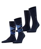 Burlington Herren Socken Everyday Mix Multipack M So Baumwolle gemustert 2 Paar, Blau Marine 6121, 40-46