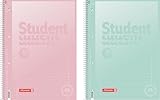 BRUNNEN Collegeblock Premium Student „Pastell“ | A4, Lineatur 27, 80 Blatt, sortiert