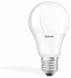 Osram LED Base Classic A Lampe, in Kolbenform mit E27-Sockel, nicht dimmbar, Ersetzt 75 Watt, Matt, Kaltweiß - 4000 Kelvin, 3er-Pack