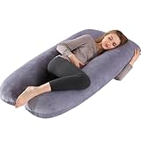 Seitenschläferkissen – komplettes Kissen, Schwangerschafts-Körperkissen in U-Form | weiches Schwangerschaftskissen, Stillkissen – XXL Mehrzweck-Stillkissen