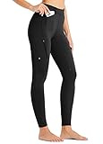 WILLIT Damen Reithose Reitleggings Vollbesatz Silikon Reithose High Waist Stretch Reithose mit Reißverschlusstasche Gürtelschlaufen Schwarz S