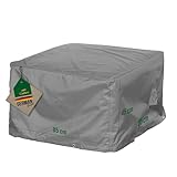 Mehr Garten Abdeckung Loungehocker, 85x85x45 cm, grau, Oxford 600D Gewebe, Schutzhülle für Gartenmöbel, wasserdicht, UV-beständig und wetterfest