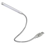 Hama Laptop USB-Lampe mit dimmbaren LEDs, Touch-Sensor (Schwanenhals-Lampe, flexibel biegsam, Licht zur Schreibtisch-/Tastaturbeleuchtung) Leselampe, Schreibtischlampe/Computerlampe