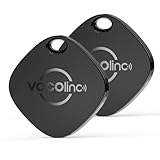 VOCOlinc Schlüsselfinder Key Finder 2er Pack, Smart Air Tag Kompatibel mit Apple Wo ist? APP (iOS NUR, Nicht für Android), Bluetooth Key Tracker für Geldbeutel, Taschen, Koffer, Austauschbarer Akku