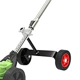 Rasenmäher-Stützrad 7kg Tragkraft Stahl Alu für Rasentrimmer Unkrauttrimmer 31x24cm Schwarz Silber Rot