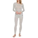 MERINNOVATION 100% Merino Unterwäsche Damen Set Leicht, Mittelgewicht, Thermounterwäsche Merinowolle, Langarm Shirt und Unterhosen Damen