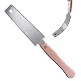 Japanische Handsäge – Doppelseitige Zugsäge aus japanischem Stahl, hohe Härte, geringes Gewicht, überlegene Präzision und Effizienz, flexible Handsäge für Tischler- und Heimwerkerprojekte, halten