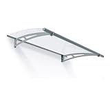 Canopia by Palram Vordach für Haustür Aquila 1500 Pultvordach 150x92 cm grau Sonnenschutz Haustürvordach inkl. Regenrinne