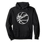 Jungen Basketball Skizze Basketballspieler Pullover Hoodie, Unisex für Erwachsene, Schwarz, S