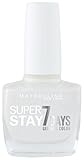 Maybelline New York Make-Up Superstay Nailpolish Forever Strong 7 Days Finish Gel Nagellack Pearly White/Farblack mit ultra starkem Halt ohne UV Lampe in glänzendem Weiß, 1 x 10 ml