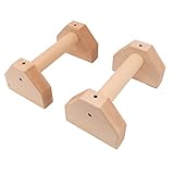 Respicefinem 2 Stück Holz-Liegestützgriffe Slip Pushup Handstand Parallettes Bars für Indoor Outdoor 25 cm 98 Zoll (25cm / 9.8in)