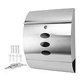 Culnflun Wandmontierter Briefkasten, wetterfester Briefkasten aus 201 Edelstahl, moderner Briefkasten mit großer Kapazität für Zuhause im Freien