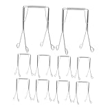 ULTECHNOVO 10 Stück Kohlklammern küchenzubehör Küchenwerkzeuge Pinzettenzange zum Kochen Küchenutensilien Zange zum Grillen Servierzange aus Edelstahl Küchenzange Rostfreier Stahl Silver