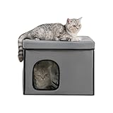 Katzenhaus Faltbare Klimaanlage, 62 x 35 x 34 cm Kälteschlafschutz für Kleintiere, Haustiergehege, ideale Versorgung für den Außenbereich, Balkon, Wohnung, Schlafzimmer