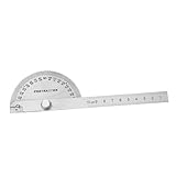 GRIRIW 1 Stück Winkelmesser Winkelsucher Werkzeug Level-Tool Ingenieur Sturzmesser Multi Nonius Vorrichtung Goniometer Winkelmessung Finder Herrscher Zucht Silver Rostfreier Stahl