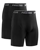 Niksa Herren Kompressionsshorts 1er oder 2er Pack, Funktionsunterwäsche Männer Sport Unterhosen Base Layer Laufunterwäsche, Atmungsaktiv & Schnelltrocknend Laufhose Tight Kurz