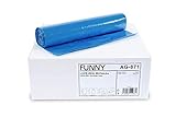 Funny LDPE-Regenerat Müllsäcke, blau, gerollt, 120 l, Typ 60, 1er Pack (1 x 250 Stück)