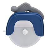 Koolenry Ergonomisches Pizzaschneiderrad Aus Edelstahl - Rundes Design mit Schutzabdeckung, Gummierter, Spülmaschinenfest