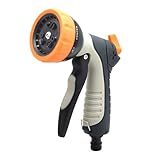 SSKHE Gartenhandbrause mit 9 Funktionen Spritzdüse und einstellbarem Wasserdurchfluss - Hochdrucksprühpistole für Bewässerung, Autowäsche, Haustierdusche und Bürgersteigreinigung