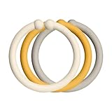 BIBS LOOPS 12er-Pack. BPA-frei. Lebensmittelecht. 100% frei von BPA, PVC und Phthalaten, Ivory/Honey Bee/Sand