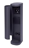 Novatool Steckdosenturm 2-fach außen Anthrazit rund mit Blende IP44 Steckdose Aussen Gartensteckdose Outdoor Steckdosesäule Garten Steckdosenturm
