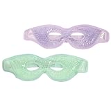 TEHAUX Kühlende Pvc Gel Augenmaske 2 Stück Weiche Eis Augenpads zur Linderung von Augenmüdigkeit und Schwellungen Wiederverwendbar für Schlaf und Augenpflege