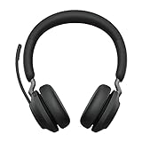 Jabra Evolve2 65 Wireless Headset – Noise Cancelling Microsoft Teams Zertifizierte Stereo Kopfhörer mit Langer Akkulaufzeit – USB-A Bluetooth Adapter – Schwarz