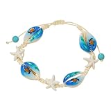 Fußkettchen für Damen, wasserdicht, handgefertigt, Boho-Muschel-Strand-Fußkettchen, modisch, stilvolle handgefertigte Produkte für Festival, Kreuzfahrt, Party, Refer to description, Muschel, Uni