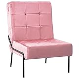 ShGaxin Relaxstuhl 65x79x87 cm Rosa Samt, Kinosessel, Ohrensessel, Heimkino Sofa, Schlafsessel, Relax Sessel, Tv Möbel, Seniorensessel