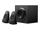 Logitech Z623 Lautsprecher-System mit Subwoofer, Satter Bass, 400 Watt Spitzenleistung, THX-Zertifiziert, 3.5mm & Cinch-Eingänge, Multi-Device, EU Stecker, PC/PS4/Xbox/TV/Smartphone/Tablet - Schwarz