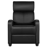 Yaheetech Relaxsessel Ruhesessel Fernsehsessel Cinemasessel Sofa Recliner Einzelsofa TV Hocker Sofa Bein-Ablage Kunstleder