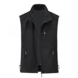 Leichte Herren-Outdoor-Weste – ärmellose Weste mit Reißverschluss und mehreren Taschen, atmungsaktives, winddichtes Gewebe, klassisches Utility-Design für Reisen, Wandern, Angeln und den täglichen