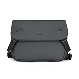 KONO Messenger Bag, Umhängetasche Herren Wasserdichte, Leichte Freizeit Crossbody Tasche mit Mehreren Fächern für 13 Zoll Laptop (Grau)