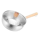 PartyKindom Kochtopf mit Deckel Multifunktionale Milch und Nudelpfanne für Induktionsherde Hitzebeständiger Holzgriff für Babybrei und Suppen