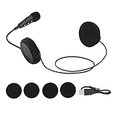 VOBor E1+ Motorradhelm Bluetooth 5.1 Headset, CVC Rauschunterdrückung 3D-Sound Rauschunterdrückung Wasserdichter Bluetooth-Helmlautsprecher Universal Für Helm-Soundsystem