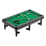 Perfeclan Billardtisch-Set für Kinder, Indoor-Spiel, Spielzeug-Billardqueues, kleines Tisch-Billard, Desktop-Snooker für Partys, Wohnungen, Spielzimmer