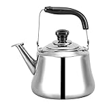 QSYJCCXD Herd Top Herd Top Kessel Edelstahl Whistle Kessel Teakettle mit Infuser Küche Kocher Teekannen Teekessel Induktion Kochherd Gasofen Whistle Kessel Teakettle (2L)
