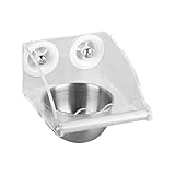 Vogelfahre - transparenter wasserfester Feeder mit Hanger | Edelstahlspender für Anti -Emails Kanarische Nosks kleine Vögel kleine Vögel