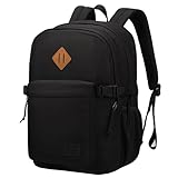 SUPACOOL Leichter lässiger Rucksack für Damen und Herren, Reiserucksack, Großer Rucksack für Jungen und Mädchen, Kinderrucksack, Laptop Fach (Schwarz)