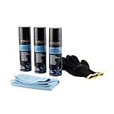 Staloc Powerschaum Set - Universal Schaumreiniger für hartnäckige Verschmutzungen, Allzweckreiniger Spray - 3x Reinigungsspray + 1x Mikrofasertuch