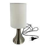 Provance Tischlampe mit Touch-Dimmer E14 Fassung Nachttischlampe Touch-Funktion (BxTxH) ca. 10 x 12,5 x 15,5 cm