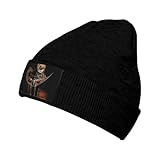 Zhuanyun American West Rodeo Mütze Druck Strickmütze Herbst Winter Mütze Manschette Doppellagige Dicke Strickmütze Weich Warm Cap Schwarz Schwarz Einheitsgröße