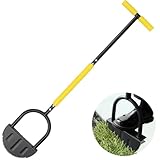 Domigard Rasenkantenstecher mit Stiel 108 cm, Gezahnter T-Griff Rasenkantenschneider, Rasenschneider, Manueller Gartenschneider für Gehwegkanten und Beete