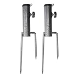 Sewroro Robuster Regenschirmanker aus Stahl Ø 36cm 2 Stück Bodenhülse für Strand und Garten Sicherer Sonnenschirmhalter für UV Schutz