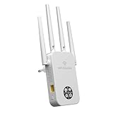 1200 Mbit/s Dualband WiFi Repeater WLAN Repeater, mit WAN/LAN Port and WPS Funktion, WiFi Verstärker kompatibel zu Allen WLAN Routern, OLED Display