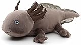 Uni-Toys Original Axolotl (braun-grau) - 32 cm (Länge) - Plüsch-Wassertier - Plüschtier, Kuscheltier