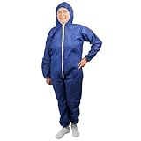 ARNOMED 10x Schutzanzug Einweg XXL, Einwegoverall, Einweganzug, Einweg Maleranzug & Lackieranzug, Staubschutzanzug, Maleroverall & Asbest Glaswolle Schutzanzug, Einmalanzug Blau