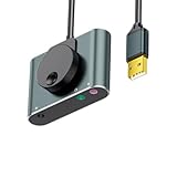 Zuoeay Externe Soundkarte Mit Volumes Control USB Adapter Mit 3 5 Mm Kopfhörer Mikrofonanschluss Für PC Laptop Desktop Stereo Soundkarte