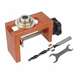 Lawnoval Dübelvorrichtungs-Set, Holz-Taschenlochvorrichtung mit vertikaler Bohrführung, Positionierer für Schranktürausrichtung, Orange, 6 mm/8 mm/10 mm/12 mm, 8 mm